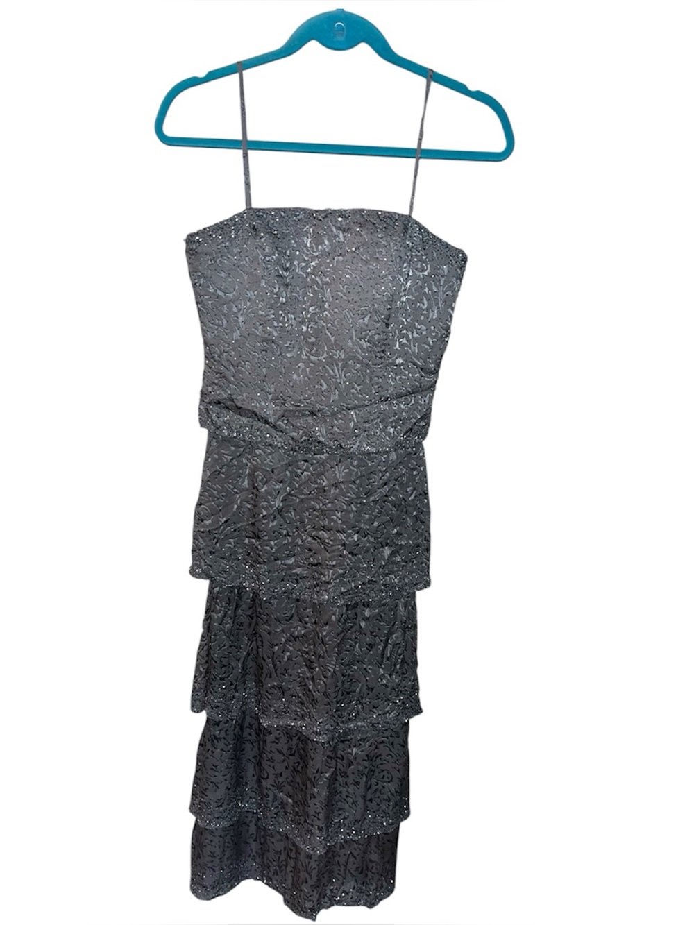 Vintage y2k early 2000s Tiered embellished Evening Dress